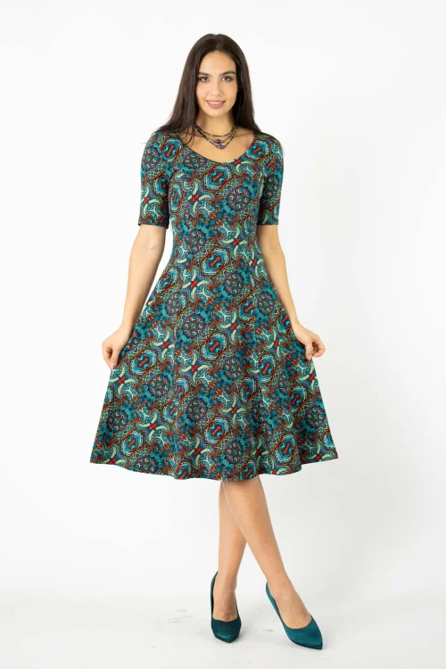 sukienka midi rozkloszowana krótki rękaw kolekcja INDI blue marka VIPPI DESIGN (2).jpg