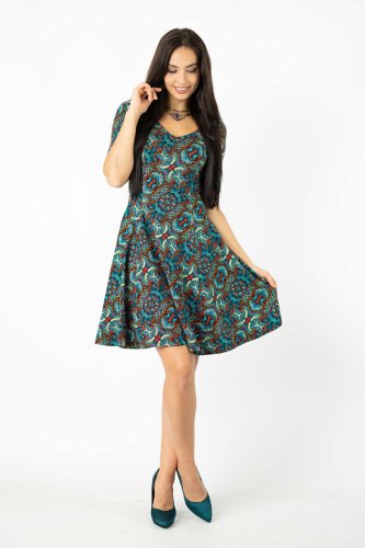 sukienka mini rozloszowana krótki rękaw kolekcja INDI blue marka VIPPI DESIGN  (2).jpg