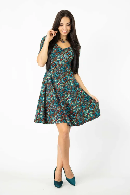 sukienka mini rozloszowana krótki rękaw kolekcja INDI blue marka VIPPI DESIGN  (2).jpg