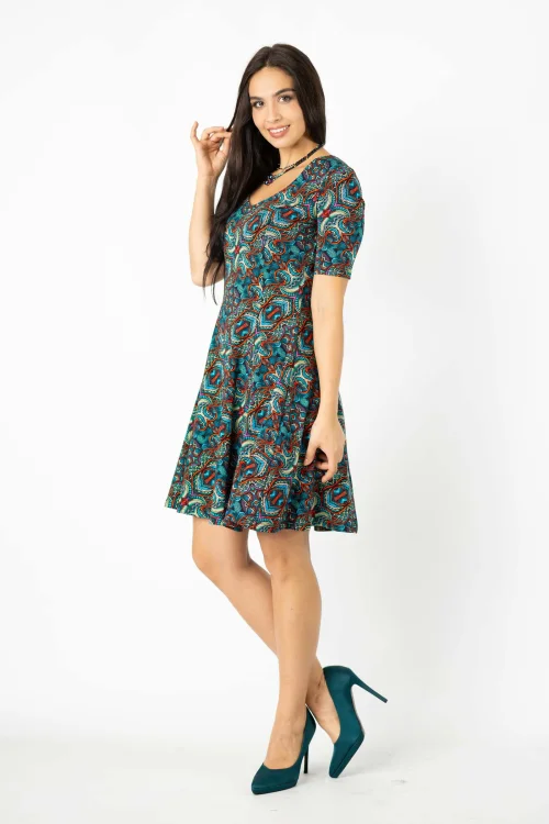 sukienka mini rozloszowana krótki rękaw kolekcja INDI blue marka VIPPI DESIGN  (1).jpg