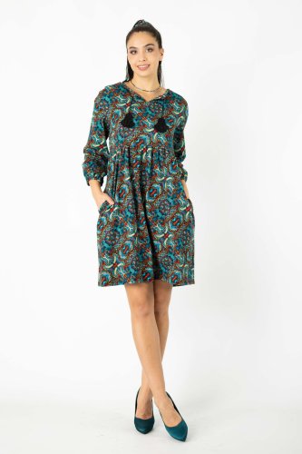 sukienka mini luźna z chwostami kolekcja INDI blue marka VIPPI DESIGN  (3).jpg