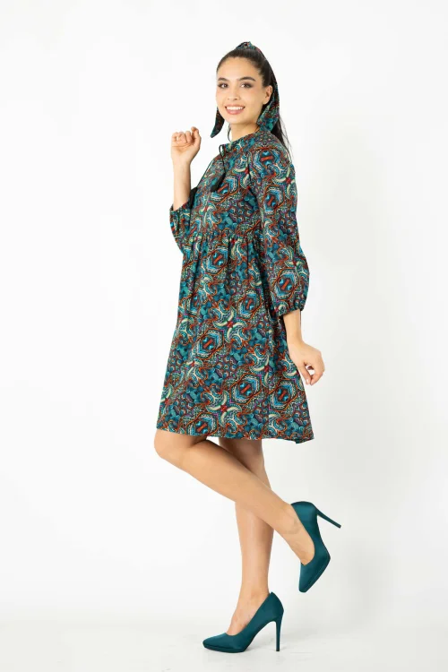 sukienka mini luźna z chwostami kolekcja INDI blue marka VIPPI DESIGN  (5).jpg