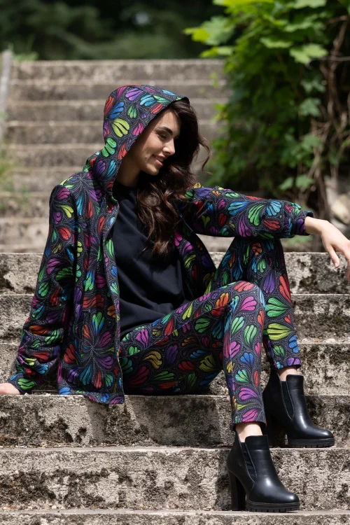 bluza lużna z kontra z tyłu kolorowa  i spodnie klasyczne kolorowe kolekcja WIND grey marka VIPPI DESIGN (2).jpg