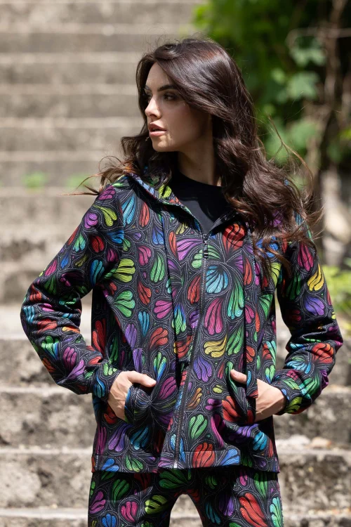 bluza lużna z kontra z tyłu kolorowa  i spodnie klasyczne kolorowe kolekcja WIND grey marka VIPPI DESIGN (12).jpg