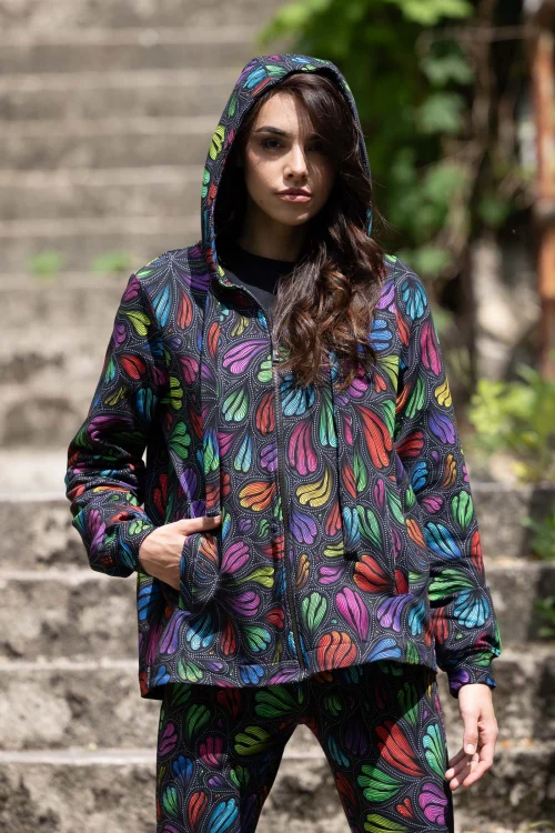 bluza lużna z kontra z tyłu kolorowa  i spodnie klasyczne kolorowe kolekcja WIND grey marka VIPPI DESIGN (14).jpg
