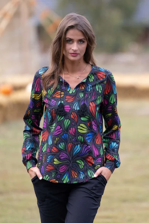 bluzka kolorowa luźna z chwostami kolekcja WIND grey marka VIPPI DESIGN (5).jpg