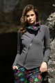 Bluza asymetryczna grafit "WIND" grey  