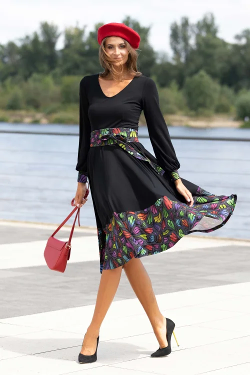 sukienka czarna wiskozowa z paskiem kolekcja WIND grey marka VIPPI DESIGN  (1).jpg