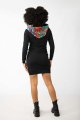Sukienka mini sportowa czarna "SHINY" INNY ODCIEŃ  