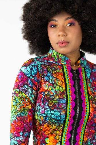 Żakiet z szydełkową koronką "SHINY" INNY ODCIEŃ