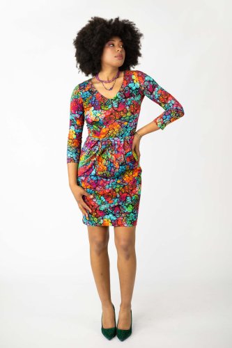 Sukienka mini z kieszeniami "SHINY" INNY ODCIEŃ