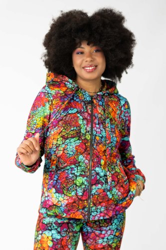 Bluza z kontrą kolorowa "SHINY" INNY ODCIEŃ