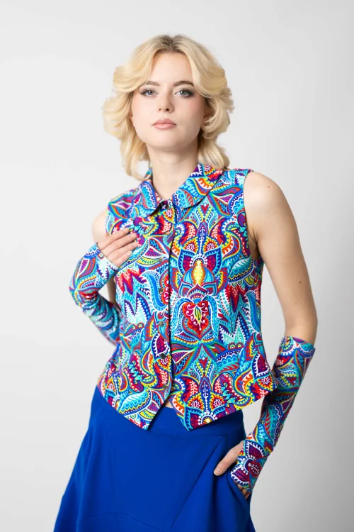 kamizelka bluzka z kołnierzykiem na zatrzaski i mitenki długie kolekcja MEXICO white marka VIPPI DESIGN (1).jpg