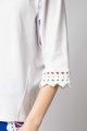 Bluzka kimonowa biała z szydełkowymi mankietami "KGart"   