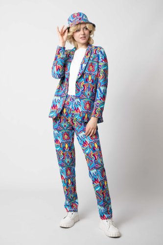 Spodnie wąskie w kant "MEXICO" white