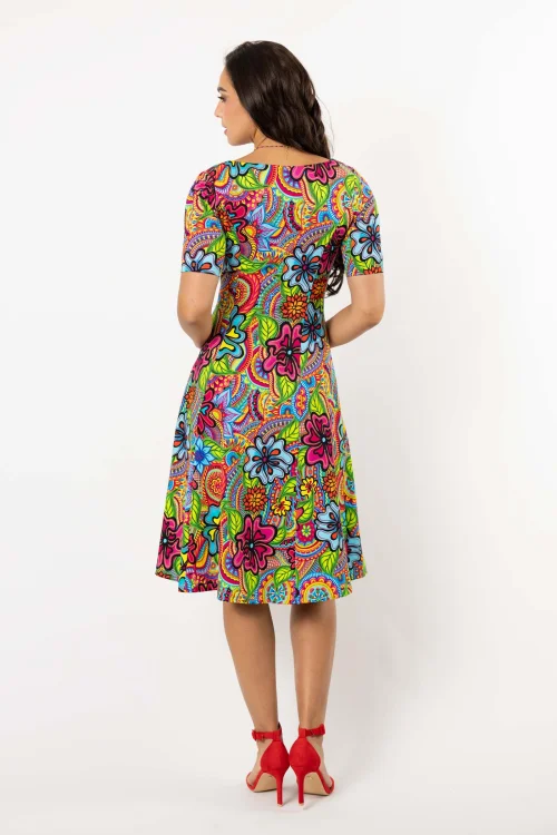 sukienka midi rozkloszowana, krótki rękaw kolekcja DOLCE marka VIPPI DESIGN (8).jpg