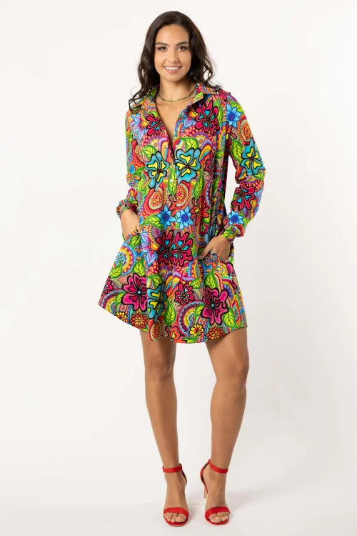 sukienka mini koszulowa zapinana na zatrzaski, długi rękaw kolekcja DOLCE marka VIPPI DESIGN (1).jpg