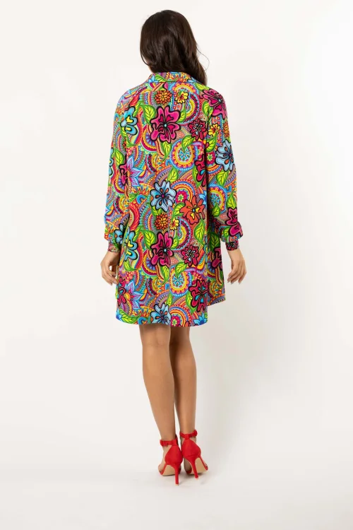 sukienka mini koszulowa zapinana na zatrzaski, długi rękaw kolekcja DOLCE marka VIPPI DESIGN (2).jpg