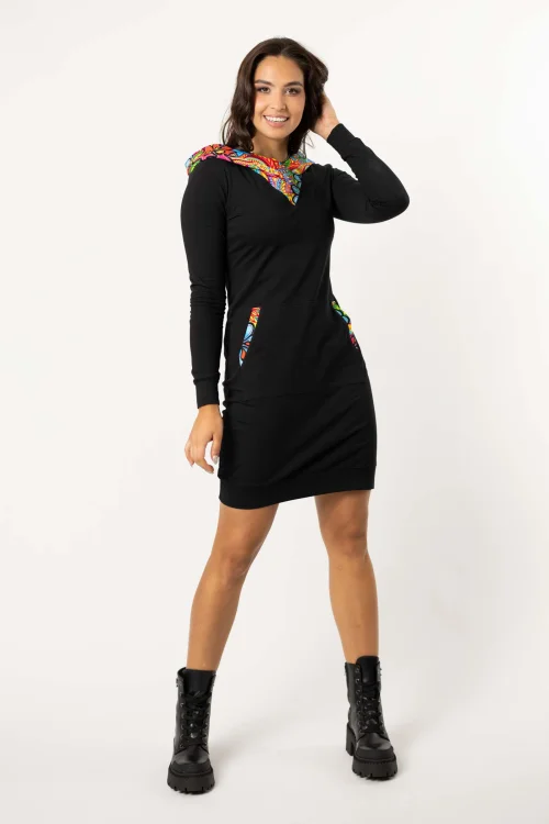 sukienka mini sportowa czarna z kapturem kolekcja DOLCE marka VIPPI DESIGN (12).jpg