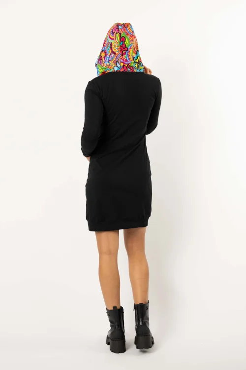 sukienka mini sportowa czarna z kapturem kolekcja DOLCE marka VIPPI DESIGN (2).jpg
