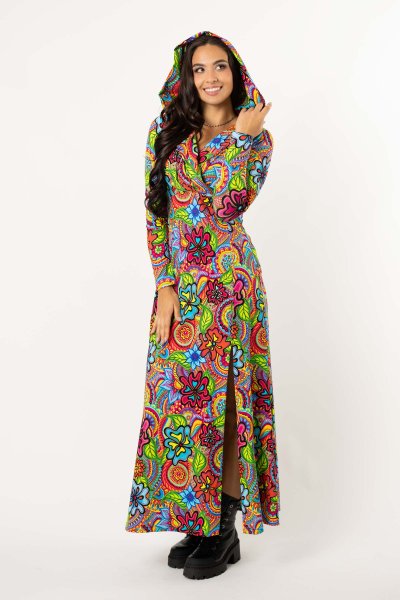 Sukienka długa z kopertowym dekoltem "DOLCE"