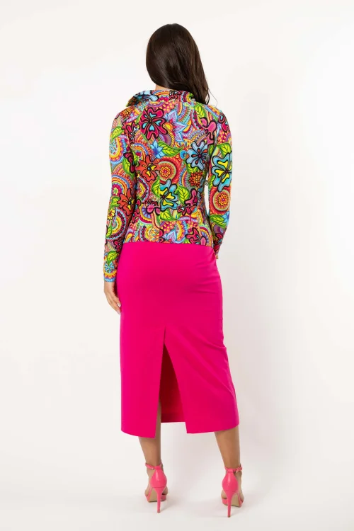 Bluza asymetryczna kolorowa kolekcja DOLCE i spodnica midi  BASIC różowa marka VIPPI DESIGN (1).jpg