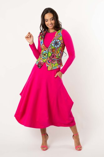 Spódnica różowa midi origami "BASIC"