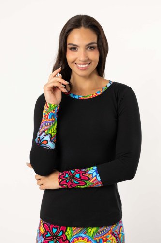 bluzka czarna z kolorowymi mankietami kolekcja DOLCE marka VIPPI DESIGN (2).jpg