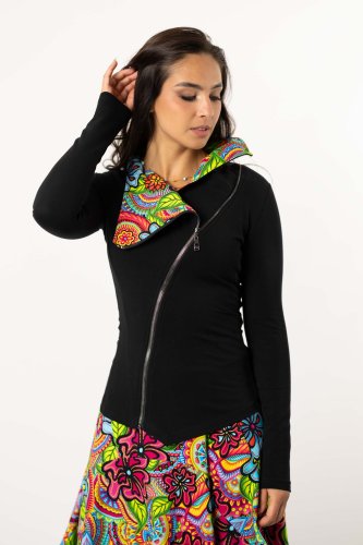 Bluza czarna asymetryczna "DOLCE"
