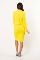 Żakiet crop żółty "BASIC"  