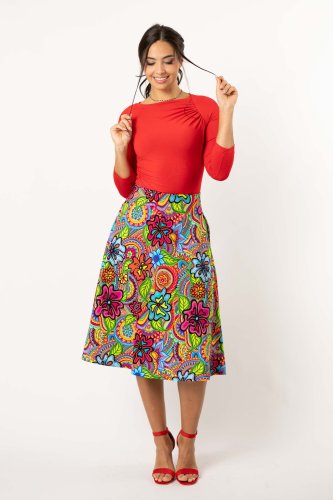 Spódnica midi z kieszeniami "DOLCE" 