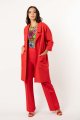Płaszcz dresowy czerwony "BASIC"   
