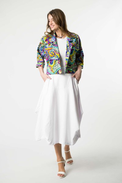 Spódnica biała midi origami "BASIC"