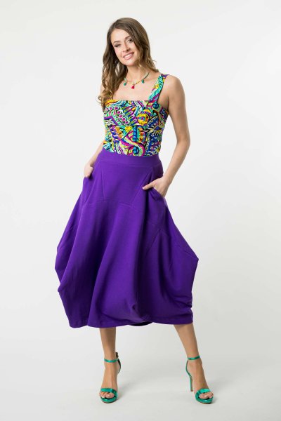 Spódnica fioletowa origami "BASIC" 