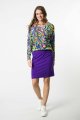 Spódnica mini prosta fioletowa "BASIC"  