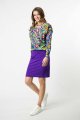 Spódnica mini prosta fioletowa "BASIC"  