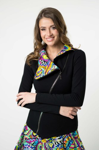 Bluza czarna asymetryczna "SALVADOR"