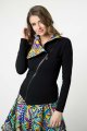 Bluza czarna asymetryczna "SALVADOR"  