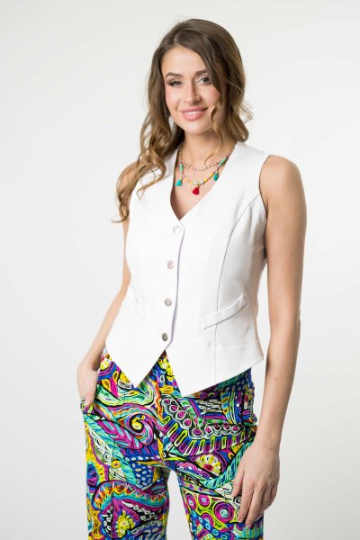 Kamizelka/bluzka biała "BASIC" 