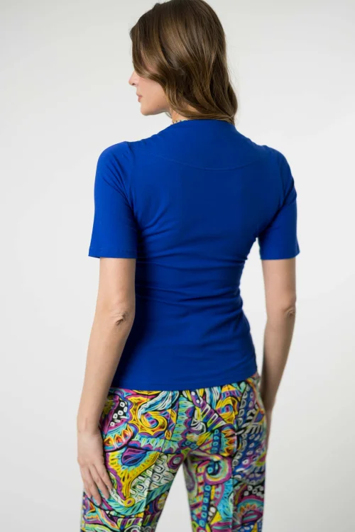 bluzka chabrowa z krotkim rękawem prosty dekolt BASIC marka VIPPI DESIGN (1).jpg