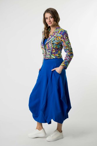 Spódnica chabrowa midi origami "BASIC" 