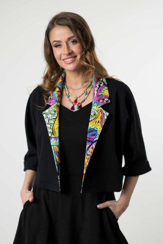 Żakiet czarny luźny "SALVADOR"