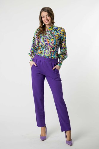 Spodnie luźne  fiolet "BASIC"