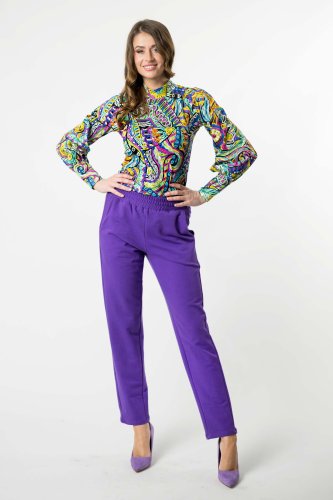 Spodnie luźne jasny fiolet "BASIC"