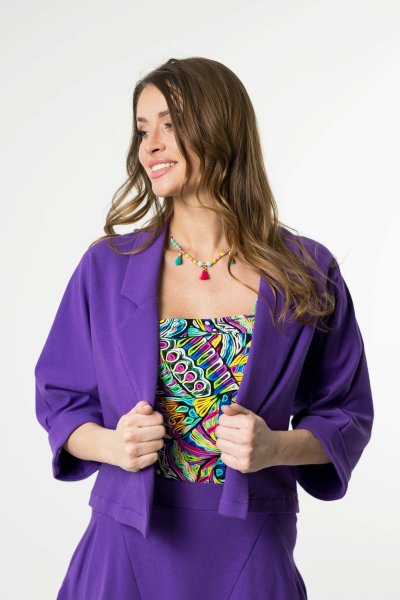 Żakiet luźny  jasny fiolet "BASIC" 