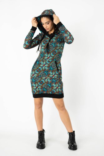 Sukienka mini sportowa kolorowa "INDI" blue 