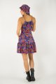 Sukienka mini, wiązana "MEXICO" violet  