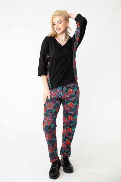 Spodnie luźne kolorowe "SECRET"