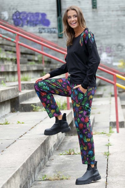 Spodnie luźne kolorowe "WIND" grey