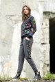 Bluzka reglanowa sportowa kolorowa "WIND" grey   